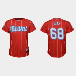 Outstanding Miami Marlins #68 Lewin Diaz Youth Nike 2021 City Connect Authentic MLB Jersey Red Be among the first buyers Order now to enjoy top notch quality