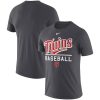 Outstanding Minnesota Twins Nike Wordmark Practice Performance T Shirt Anthracite