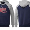Outstanding Minnesota Twins Pullover Hoodie Dark Blue & Grey