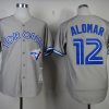 Outstanding Mitchell And Ness Blue Jays #12 Roberto Alomar Grey Stitched MLB Throwback Jersey