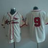 Outstanding Mitchell And Ness Cardinals #9 Roger Maris Cream Throwback Stitched MLB Jersey