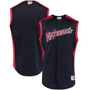 Outstanding National League Blank Majestic 2019 MLB All Star Game Workout Team Jersey Navy Red