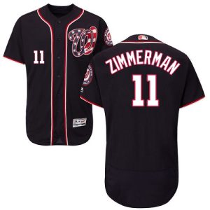 Outstanding Nationals #11 Ryan Zimmerman Navy Blue Flexbase Authentic Collection Stitched MLB Jersey
