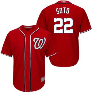 Outstanding Nationals #22 Juan Soto Red New Cool Base Stitched MLB Jersey