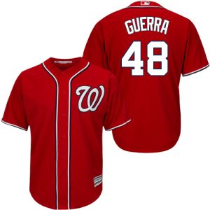 Outstanding Nationals #48 Javy Guerra Red New Cool Base Stitched MLB Jersey
