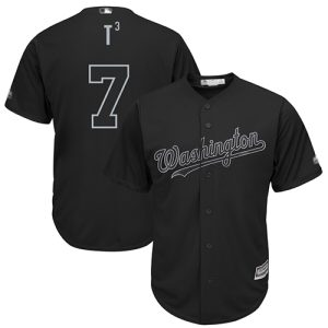 Outstanding Nationals #7 Trea Turner Black T3 Players Weekend Cool Base Stitched MLB Jersey
