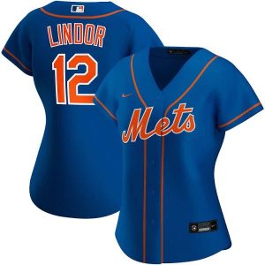 Outstanding New York Mets #12 Francisco Lindor Nike Women's Alternate Replica Player Jersey   Royal With high demand Don't miss out Order now to wear your team colors