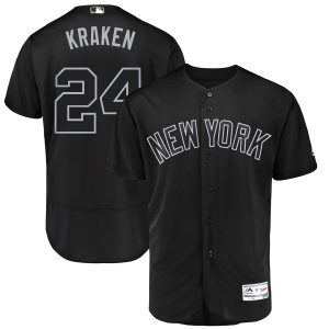 Outstanding New York Yankees #24 Gary Sanchez Kraken Majestic 2019 Players' Weekend Flex Base Authentic Player Jersey Black