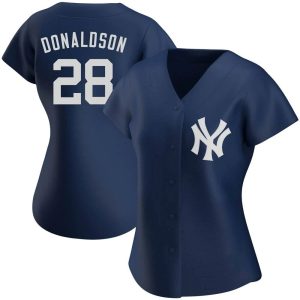 Outstanding New York Yankees #28 Josh Donaldson Nike Women's Alternate 2020 MLB Player Jersey Navy Sports enthusiasts seize this opportunity Order now to feel the game excitement