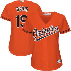 Outstanding Orioles #19 Chris Davis Orange Alternate Women's Stitched MLB Jersey Sports enthusiasts seize this opportunity Order now to feel the game excitement