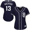 Outstanding Padres #13 Manny Machado Navy Blue Alternate Women's Stitched MLB Jersey Collectors this is a must have Add it to your collection by ordering