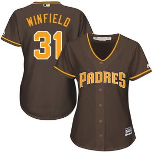Outstanding Padres #31 Dave Winfield Brown Alternate Women's Stitched MLB Jersey For a short time available Grab yours quickly to own a team jersey