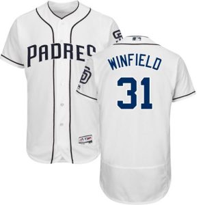 Outstanding Padres #31 Dave Winfield White Flexbase Authentic Collection Stitched MLB Jersey
