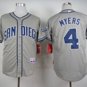 Outstanding Padres #4 Wil Myers Grey Cool Base Stitched MLB Jersey