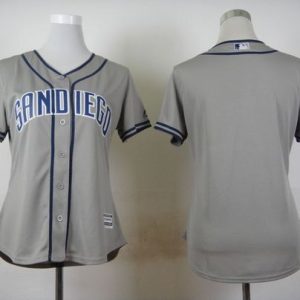 Outstanding Padres Blank Grey Road Women's Stitched MLB Jersey Collectors this is a must have Add it to your collection by ordering