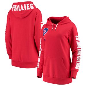 Outstanding Philadelphia Phillies G III 4Her by Carl Banks Women's 12th Inning Pullover Hoodie Red
