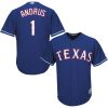 Outstanding Rangers #1 Elvis Andrus Blue Cool Base Stitched Youth MLB Jersey Hurry Exclusive offer Place your order immediately for a great jersey