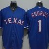 Outstanding Rangers #1 Elvis Andrus Blue New Cool Base Stitched MLB Jersey