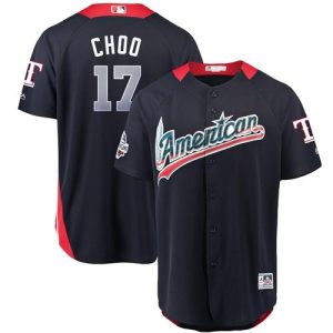 Outstanding Rangers #17 Shin Soo Choo Navy Blue 2018 All Star American League Stitched MLB Jersey