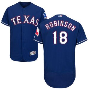 Outstanding Rangers #18 Drew Robinson Blue Flexbase Authentic Collection Stitched MLB Jersey