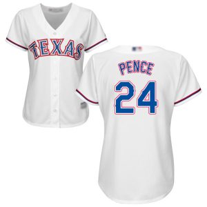 Outstanding Rangers #24 Hunter Pence White Home Women's Stitched MLB Jersey For a short time available Grab yours quickly to own a team jersey