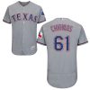 Outstanding Rangers #61 Robinson Chirinos Grey Flexbase Authentic Collection Stitched MLB Jersey