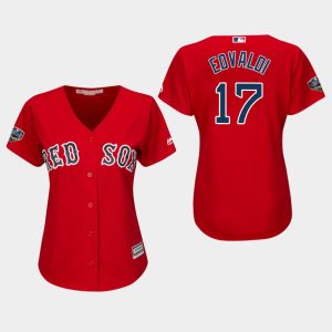 Outstanding Red Sox #17 Nathan Eovaldi Red Alternate 2018 World Series Women's Stitched MLB Jersey Act fast Only a few left Secure yours today