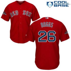 Outstanding Red Sox #26 Wade Boggs Red New Cool Base 2018 World Series Champions Stitched MLB Jersey