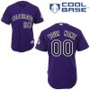 Outstanding Rockies Personalized Authentic Purple MLB Jersey (S 3XL)