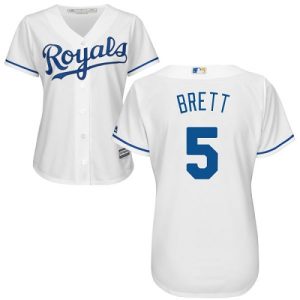 Outstanding Royals #5 George Brett White Home Women's Stitched MLB Jersey Hurry Exclusive offer Place your order immediately for a great jersey