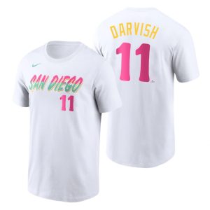 Outstanding San Diego Padres #11 Yu Darvish 2022 City Connect Men's MLB T Shirt   White Sports fans this is your chance Order soon to be part of the action