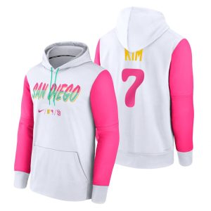 Outstanding San Diego Padres #7 Ha Seong Kim Men's Nike MLB 2022 City Connect Hoodie   White