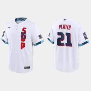 Outstanding San Diego Padres Custom 2021 MLB All Star Game Fan's Version White Jersey