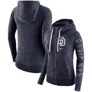 Outstanding San Diego Padres Nike Women's Vintage Full Zip Hoodie Navy Act fast Only a few left Secure yours today