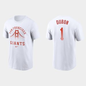 Outstanding San Francisco Giants #1 Mauricio Dubon Men's 2021 City Connect Graphic White T shirt Sports fans this is your chance Order soon to be part of the action