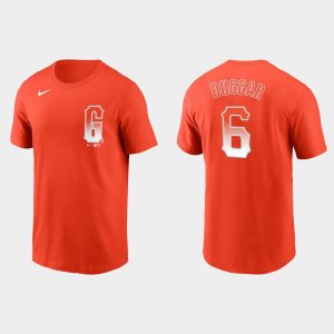 Outstanding San Francisco Giants #6 Steven Duggar Men's 2021 City Connect Practice Orange T shirt Sports enthusiasts seize this opportunity Order now to feel the game excitement