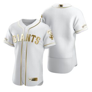 Outstanding San Francisco Giants Blank White Nike Men's Authentic Golden Edition MLB Jersey