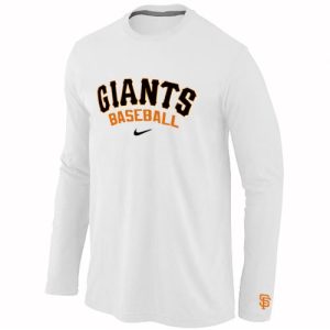 Outstanding San Francisco Giants Long Sleeve MLB T Shirt White