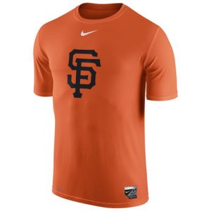 Outstanding San Francisco Giants Nike Authentic Collection Legend Logo 1.5 Performance T Shirt Orange