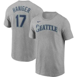 Outstanding Seattle Mariners #17 Mitch Haniger Nike Name & Number T Shirt Gray Retailers boost your inventory Order now to meet customer demand