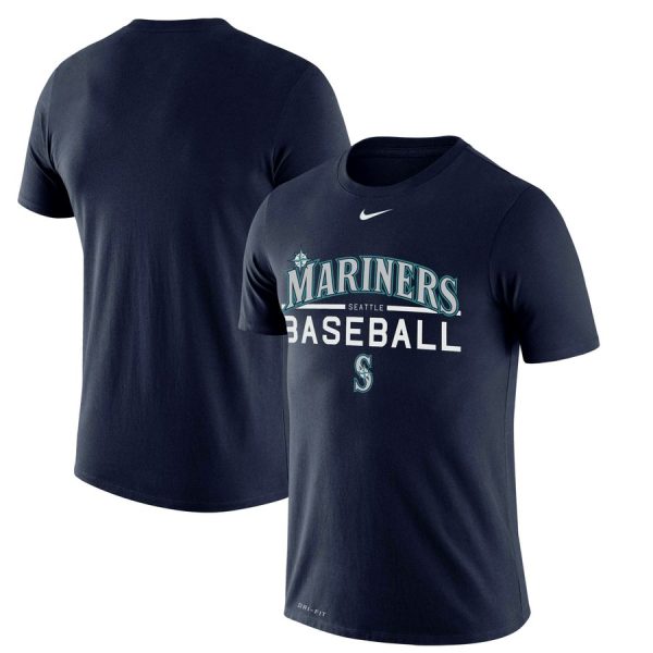Outstanding Seattle Mariners Nike Practice Performance T Shirt Navy