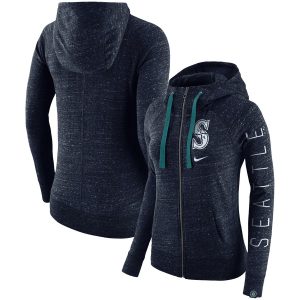 Outstanding Seattle Mariners Nike Women's Vintage Full Zip Hoodie Navy Retailers boost your inventory Order now to meet customer demand