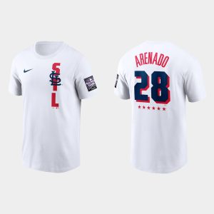 Outstanding St.Louis Cardinals #28 Nolan Arenado Men's 2021 MLB All Star Game Wordmark White T Shirt Hurry Exclusive offer Place your order immediately for a great jersey
