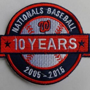 Outstanding Stitched 2015 Washington Nationals MLB 10th Anniversary Years Jersey Sleeve Patch