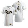 Outstanding Tampa Bay Rays #4 Blake Snell White Nike Men's Authentic Golden Edition MLB Jersey