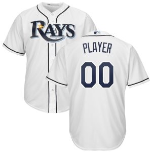 Outstanding Tampa Bay Rays Majestic Home Cool Base Custom Jersey White