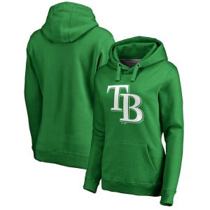 Outstanding Tampa Bay Rays Majestic Women's St. Patrick's Day White Logo Pullover Hoodie Kelly Green Be among the first buyers Order now to enjoy top notch quality