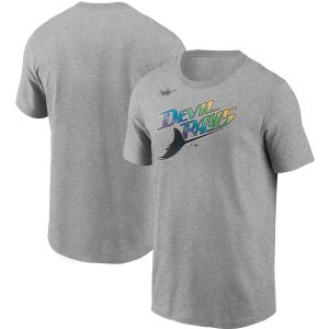 Outstanding Tampa Bay Rays Nike Cooperstown Collection Wordmark T Shirt Heathered Gray For a short time available Grab yours quickly to own a team jersey