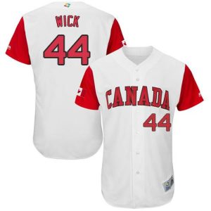 Outstanding Team Canada #44 Rowan Wick White 2017 World MLB Classic Authentic Stitched MLB Jersey
