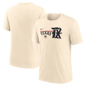 Impressive Texas Rangers Blank Men's Nike Cream 2023 City Connect Tri Blend T Shirt Hurry Exclusive offer Place your order immediately for a great jersey